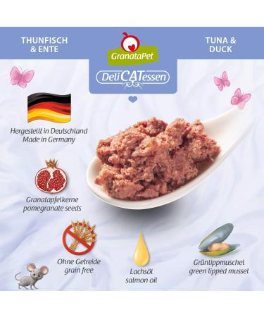 Granapet Delicatessen Tuna & Duck Grain-Free Wet Cat Food - Gourmet 6-Pack (400g x 6) | No Sugar Additives - Buy Online on GoSupps.com