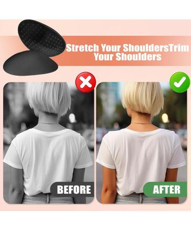 WLLHYF Women's Shoulder Pads - Self Adhesive Reusable Push-Up Enhancers for Sloping Shoulders - 2 Pairs (Black & Skin Color) - Soft Breathable Anti-Slip Design - Buy Online on GoSupps.com