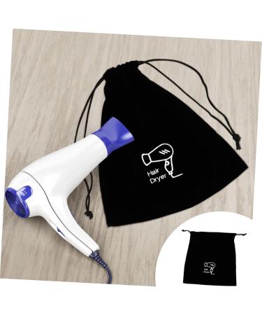 Healeved 10 Pcs Hair Dryer Storage Bag Purse Organizer Bags Hair Jewels Portable Dryers Pouch Black Flannel - Buy Online on GoSupps.com