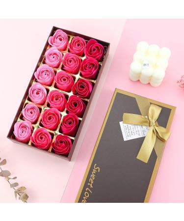 JIALEEY Floral Scented Rose Petal Bath Soap Set - 18 PCS Pink Guest Soap with Plant Essential Oil, Ideal Gift for Her, Women, Teens, Girls, Mom - Perfect for Birthdays - Buy Online on GoSupps.com