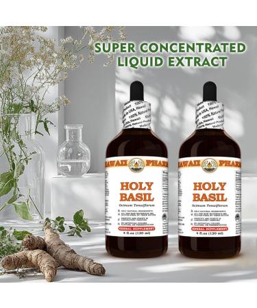 Holy Basil (Ocimum Tenuiflorum) Dry Leaf Tincture, Made in Hawaii, Organic Raw Materials, All Natural, Vegan, Pure Liquid Extract - 2 fl.oz 2 Fl Oz (Pack of 1) - Buy Online on GoSupps.com