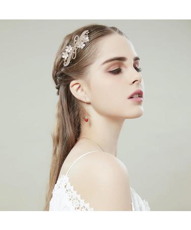 Flower Hair Accessories - White Daisy Hair Clips Rhinestone Daisy Hair Accessories Bride's Wedding Flower Hair Clips Hair Flowers for Women Flower Hair Accessories for Ladies Women and Girls - Buy Online on GoSupps.com