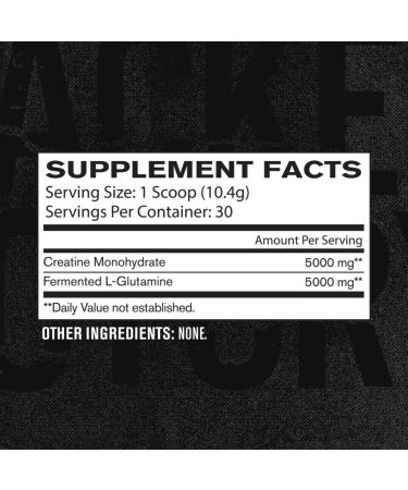 Jacked Factory Creatine + Glutamine - Creatine Supplement with L-Glutamine for Muscle Recovery Muscle Growth Increased Strength (30 Servings Unflavored & 30 Servings Blue Raspberry) - Buy Online on GoSupps.com