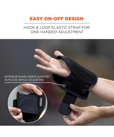 Ergodyne ProFlex 4005 Wrist Brace | Adjustable Structured Support - S-Left Black Splint for Comfort & Stability - Buy Online on GoSupps.com