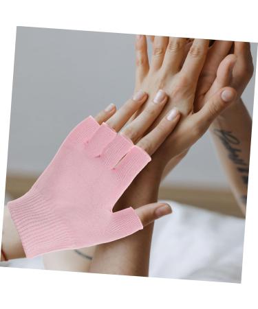 Housoutil 1 Pair Gel Manicure Gloves for Men Elastic Moisturizing Gel Mittens Gel Gloves Moisturizing Fingerless Glove Spa Glove Moisturizing Gloves Gel Mitten Hand Lotion Miss Pink - Buy Online on GoSupps.com