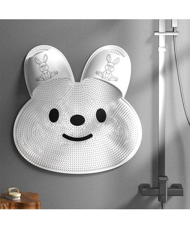 Chenri Rabbit Foot Rubbing Artifact | Silicone Shower Foot Massager & Scrubber with Non-Slip Suction Cups | Foot Care & Washing Mat (Gray) - Buy Online on GoSupps.com