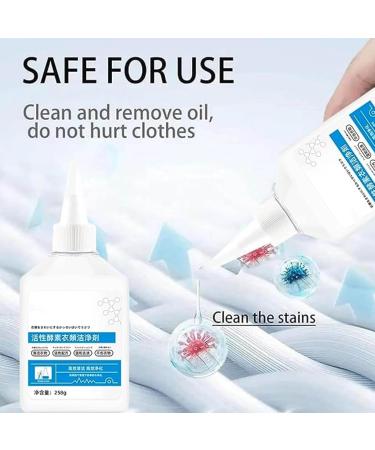 Active Enzymes for Clothes Cleaning Garment Stubborn Stain Cleaner Oil Remover Bio-Enzyme Degreasing Agent (2pcs) - Buy Online on GoSupps.com