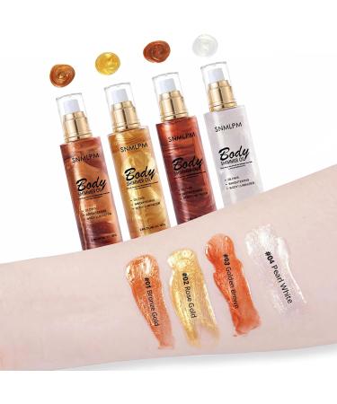 Titimore Body Highlighter Oil - Shimmer & Glow Liquid Glitter Cream for Face & Body (8ml) - #01 Perlwei es | Shop Now! - Buy Online on GoSupps.com