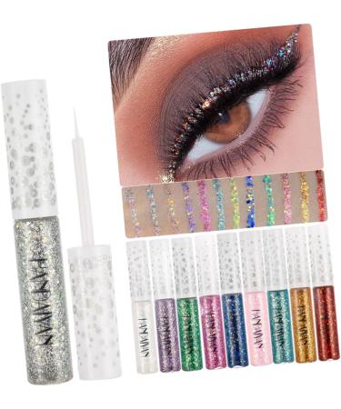 LALADEFIEE 12pcs Glitter Eye Shadow Eyeshadow Liquid Eyeliner Shinny Eyeliner Glitter Eyeliner - Buy Online on GoSupps.com
