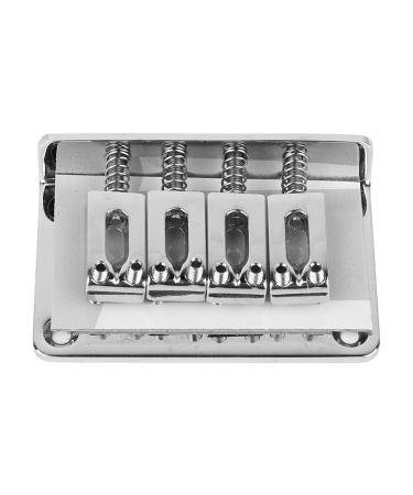 4-string guitar bridge electric guitar saddle bridge fast classic solid professional with tool set for bass (GA904 Silver) GA904 Silver