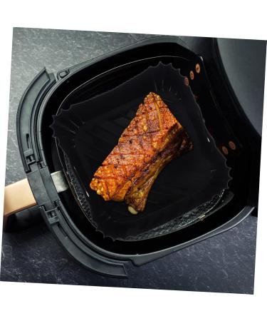Zerodeko Air Fryer Pad Air Fryers Household Silicone Pot Wok Silicone Air Fryer Basket Baking Mat Foldable Black 22X6CM - Buy Online on GoSupps.com