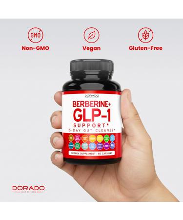 GLP-1 Supplement 14 in 1 Formula (GLP1 Supplement with Berberine ACV Chromium Ceylon Cinnamon Turmeric & More) Support Gut Health & Metabolism - Third Party Tested Vegan Safe & USA Made - Buy Online on GoSupps.com