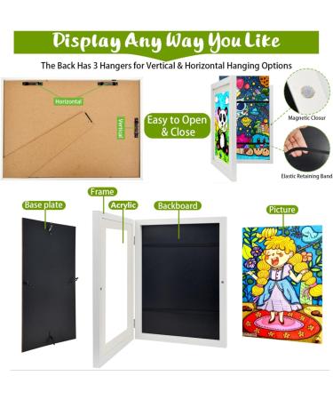 Yizemay A4 Children's Picture Frame - Perfect for Kids' Drawings | White Frame for Children's Art - Buy Online on GoSupps.com
