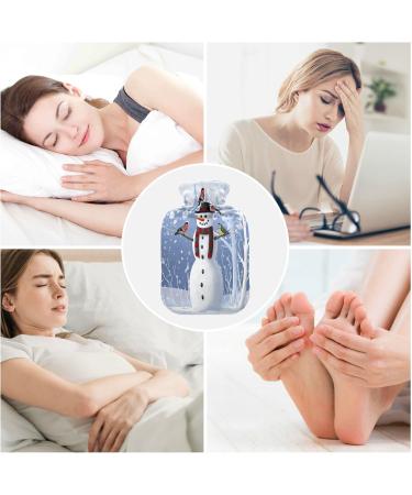 Christmas Snowman Hot Water Bottle - 1L Cozy Pain Relief & Bed Warmer for Women | Ideal Holiday Gift - Buy Online on GoSupps.com