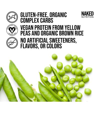 Vanilla Vegan Weight Gainer - Naked Mass 8lb Bulk, GMO, Gluten, Soy, Dairy Free - 1230 Calories, 11 Servings - Buy Online on GoSupps.com