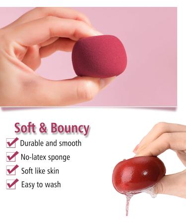 Makeup Sponge for Blending Liquid Foundation Cream & Powder - Easy to Clean Super Soft (Red) - Buy Online on GoSupps.com