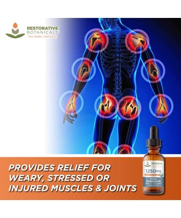 Restorative Botanicals High Strength Hemp Oil - 1250mg Mandarin Orange Flavor | Body & Mind Wellness | 2oz - 120 Servings - Buy Online on GoSupps.com