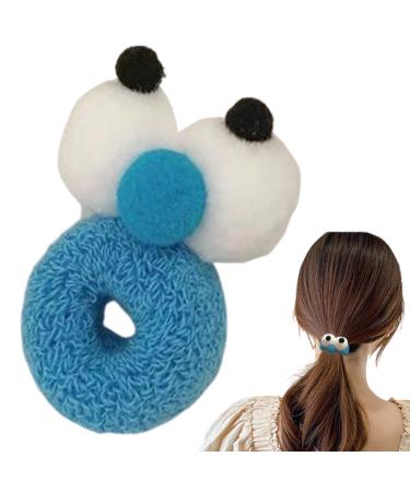 Fun Hair Ties | Hair Scrunchies | Big Eyes Funny High Elasticity Hair Ties Girls Daily Hair Accessories Funny & Vibrant Colors For All Occasions Blue