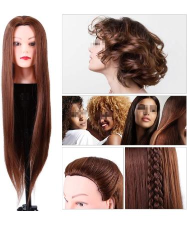 Cikonielf Hair Training Head - Synthetic Fiber for Web Design & Coloring Practice - Washable with Shampoo - Buy Online on GoSupps.com
