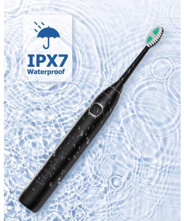 Operan Electric Toothbrush for Adults and Kids - High Power Sonic Rechargeable Toothbrush with Smart Timer, 5 Modes, 6 Brush Heads - 40,000 VPM Motor - 6 Hours Fast Charge - 100 Days Battery Life - Black - Buy Online on GoSupps.com