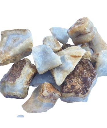 Room Decoration 500g Natural Blue Chalcedony Agate Stone Minerals Jewelry Processing Home Decor Crystals Stones Raw Stones and Minerals (Color : 500g Size : Random) Random 500g