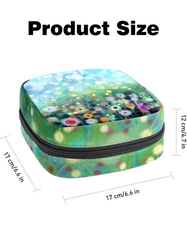 Stylish Menstruation Pad Bag with Zipper | Floral & Dandelion Women's Napkin & Tampon Organizer - Buy Online on GoSupps.com