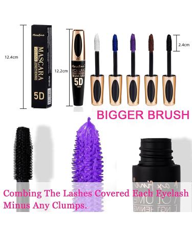 MIESCHER Brown Waterproof Mascara - Long Lasting 5D Silk Fiber Lash Mascara for Volumizing, Lengthening, and Defining Eye Lashes - Buy Online on GoSupps.com