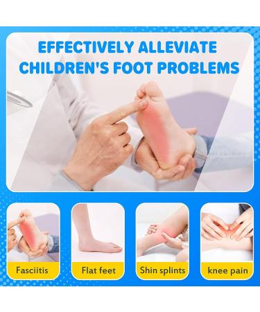 Kids Arch Support Insoles for Flat Feet & Plantar Fasciitis - Orthotic Inserts for Children - XL Size - Brown Gel Shoe Inserts for Heel Pain & Fallen Arches - Buy Online on GoSupps.com