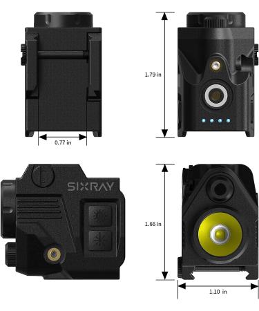 SIXRAY Pistol Light Laser Sight Gun Light 420 Lumens LED Picatinny Weaver Rail with Magnetic Charging Quick Release Strobe Function Laser Light Combo for Airsoft Handguns Pistol Rifle Red - Buy Online on GoSupps.com