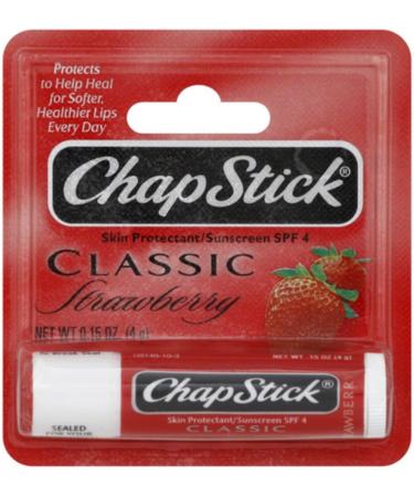 ChapStick Lip Balm Strawberry 0.15 oz (Pack of 8)
