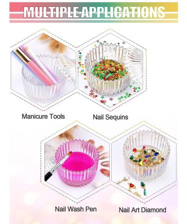 TOROKOM Small Glass Monomer Dish with Lid - Colorful Dapping Dish for Acrylic Nails - Buy Online on GoSupps.com