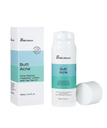 SIRUIMAO Butt Acne Clearing Treatment (3.5OZ)  Bum Acne Treatment for Clearing Acne  Pimples  Blackheads  Zits and Razor Bumps for the Buttocks and Thigh Area (1 bottle) 3.50 Fl Oz (Pack of 1)
