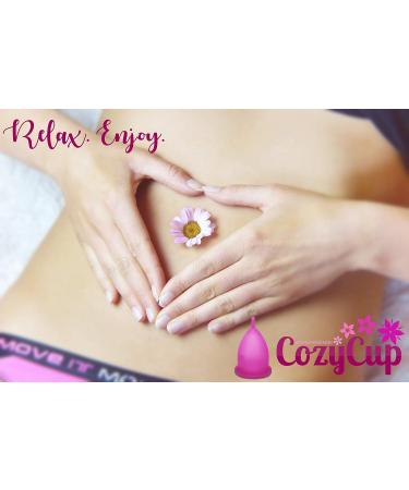Cozycup Menstrual Cup Classic - Made in Germany | Size 2 Purple | Includes Cleaning Cup & Fairtrade Bag - Shop Now! - Buy Online on GoSupps.com