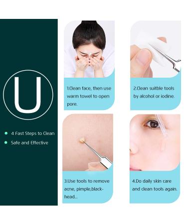 5-Piece Blackhead & Pimple Removal Tool Kit | Curved Blackhead Tweezers Set for Nose & Face Skin | Blemish & Whitehead Spot Treatment - Buy Online on GoSupps.com