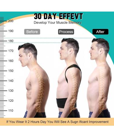 Breathable Back Brace Posture Corrector for Women and Men Back Straightener Hunchback Correction Lumbar Support Shoulder Neck Posture Support for Improve Back Posture Black L Black L - Buy Online on GoSupps.com