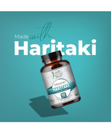 Just Jaivik Organic Haritaki (Terminalia Chebula) - 750mg (90 Tablets) | Dietary Supplements for Detoxification & Rejuvenation for Vata 90 Count (Pack of 1) - Buy Online on GoSupps.com