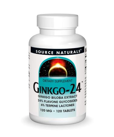 Source Naturals Ginkgo-24 120 mg 120 Tablets