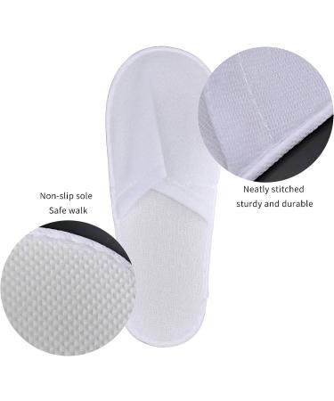 KRISMYA 24 Pairs Spa Slippers - Non-Slip Disposable Closed Toe Slippers for Men and Women | Ideal for Hotel, Home, Guest Use - White - Buy Online on GoSupps.com