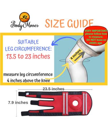 Kids Knee Brace Support with Hot and Cold Gel Pack - Sporty Black - Buy Online on GoSupps.com