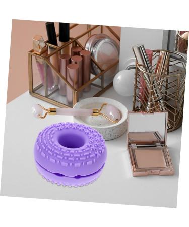 DRESSOOS Cleanser Brush Silica Gel Heating Cleaner Purple Makeup Brush Cleaner 8.3x8.3cm Purple - Buy Online on GoSupps.com