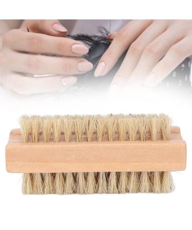 Wooden nail brush nail brush with pig bristles double -sided fingernail brush for fingernail toenail nail nail nail hay cleaning manicure pedicure brush
