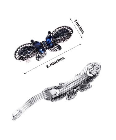 9-Piece Crystal Rhinestones Hair Barrettes Set - Vintage Metal Hair Clips for Women & Girls | Bridal Wedding Accessories (Style Set 1) - Buy Online on GoSupps.com