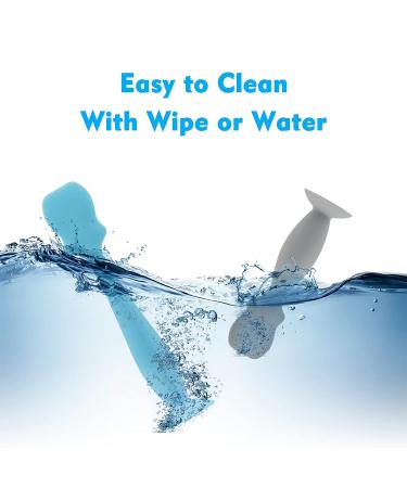 Silicone Baby Diaper Cream Brush Set for Newborn Grooming | Butt Paste Applicator for Infants | Big Blue + Small Grey - Buy Online on GoSupps.com