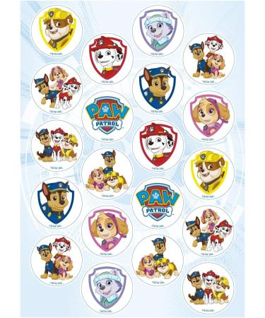 Deko Zauber24 Paw Patrol Edible Cake Liner Set - 20cm Cake & 20 Muffin Upleater - Children's Birthday Decoration (PAW Patrol No. 6 Skye) - Buy Online on GoSupps.com