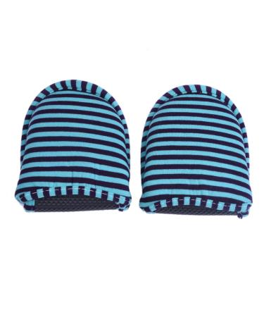 Keenso Reisen foldable slippers indoor slippers portable reusable soft cotton slide -resistant slippers for travel hotel plane house for men light blue stripes