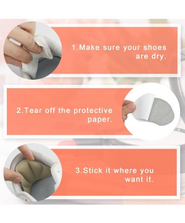 2 Pairs Heel Pads Cushion Inserts for Women Men - Self Adhesive Shoe Protectors - Apricot Multicolor - Buy Online on GoSupps.com