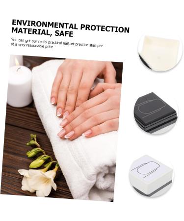 Healeved Nail Practice Stamp Manicure Painting Practicing Stamper Nail Beauty Practicing Tool Nail Art Supply Stamping Manicure Tool Nail Art Practice Supply Nail Stamper Plastic Mold White - Buy Online on GoSupps.com