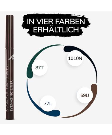 Manhattan Eyemazing Liner in Brown Toffee 69U | Precision Felt Eyeliner for Perfect Application 1.2ml - Buy Online on GoSupps.com