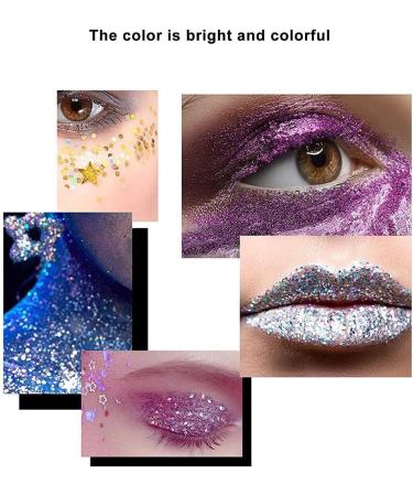 Body Glitter Gel - 12 Colors Holographic Sparkling Cosmetic Powder for Face Eyes Lips & Nails | Perfect for Festivals & Halloween - Buy Online on GoSupps.com