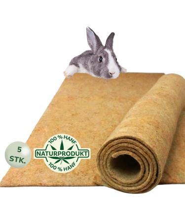 Natural thing 5 rodent mats made of 100% hemp 100 x 50cm - suction -strong dust -free & protective I high -quality hemp mats for rodent i ideal soil cover for cages of rodents 5 pieces - Buy Online on GoSupps.com